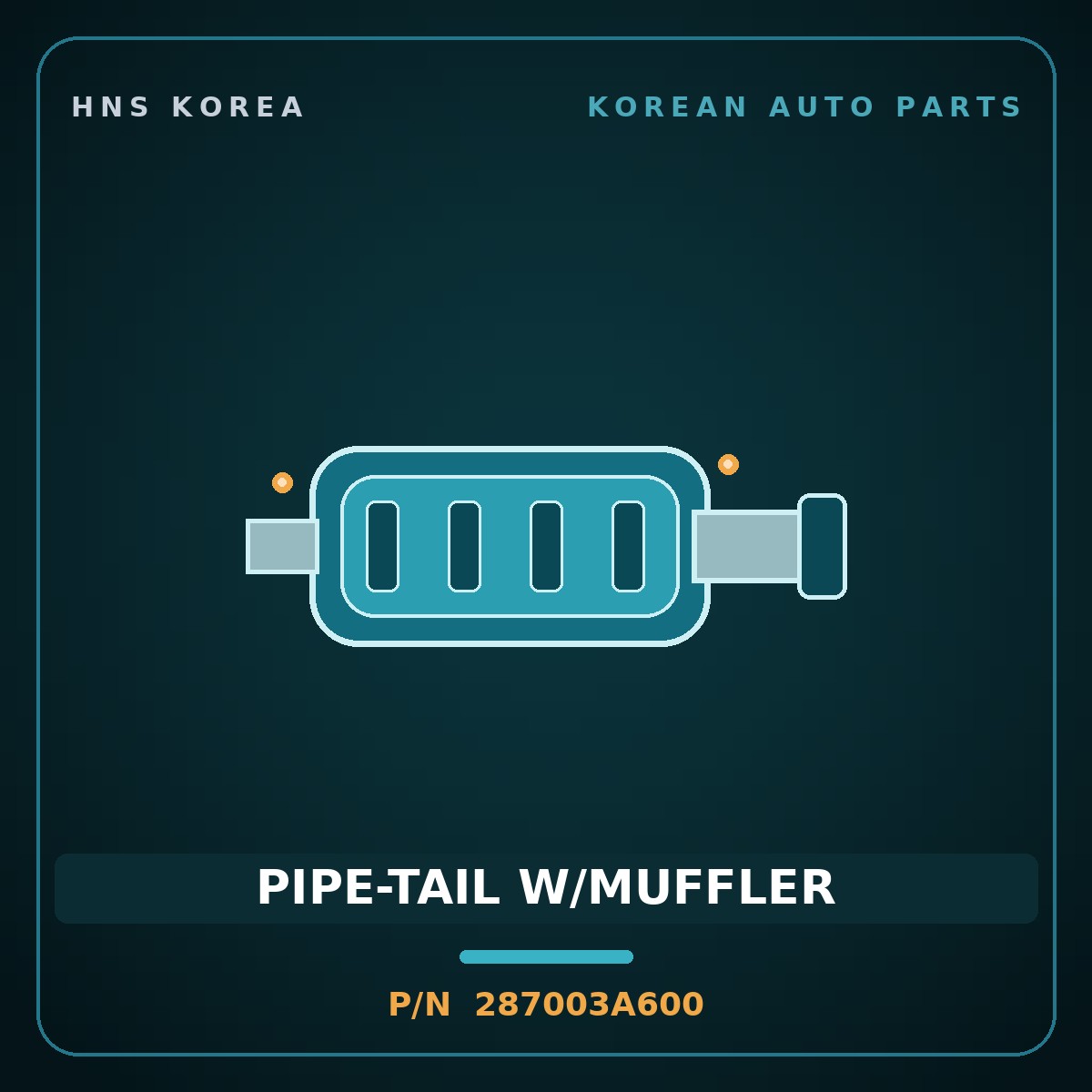 Genuine Mobis PIPE-TAIL W/MUFFLER 287003A600 for Trajet 2006 HNS Parts Korea