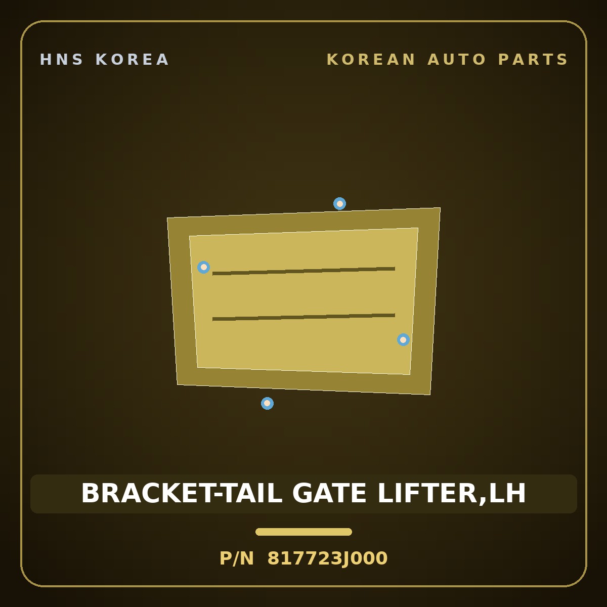 Genuine Mobis BRACKET-TAIL GATE LIFTER,LH 817723J000 for Veracruz 2006 HNS Parts Korea