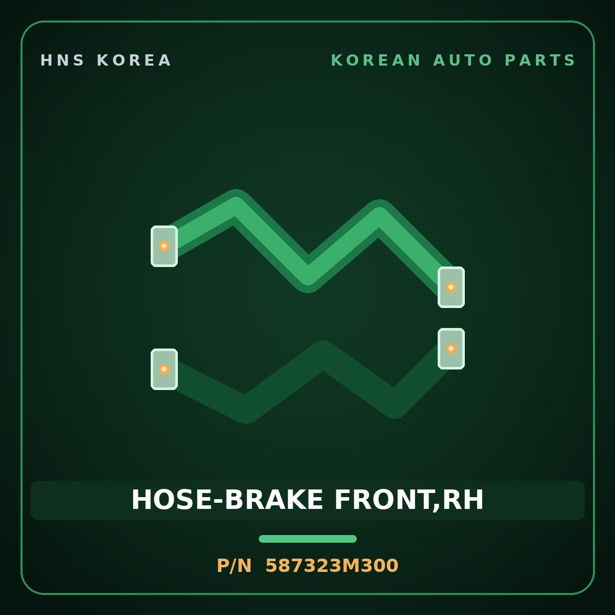 Genuine Mobis HOSE-BRAKE FRONT,RH 587323M300 for Genesis 2007 HNS Parts Korea