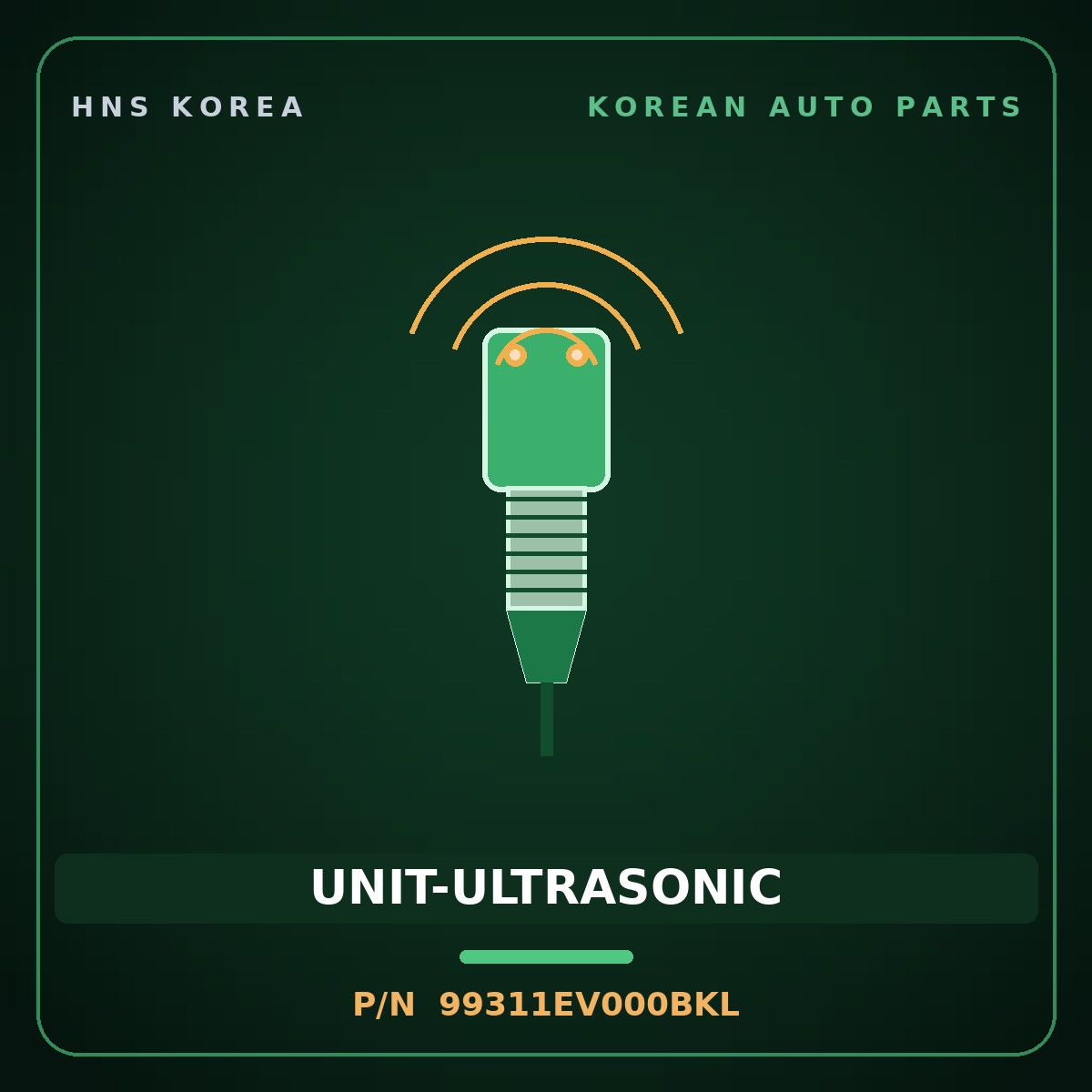 Genuine Mobis UNIT-ULTRASONIC 99311EV000BKL for EV3 2024 HNS Parts Korea