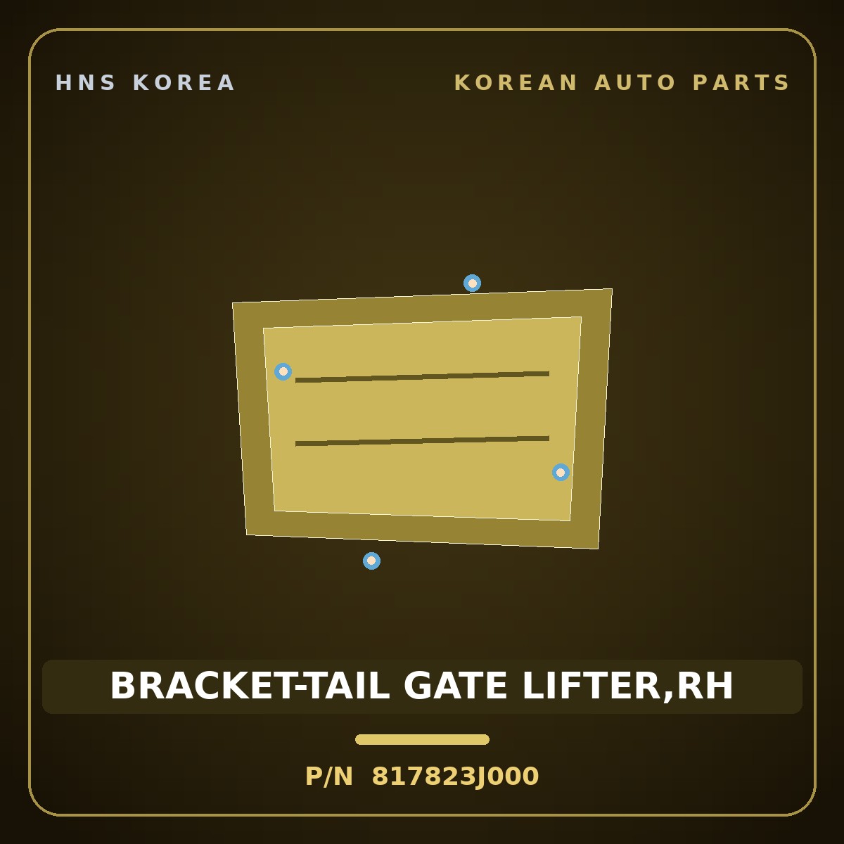 Genuine Mobis BRACKET-TAIL GATE LIFTER,RH 817823J000 for Veracruz 2006 HNS Parts Korea