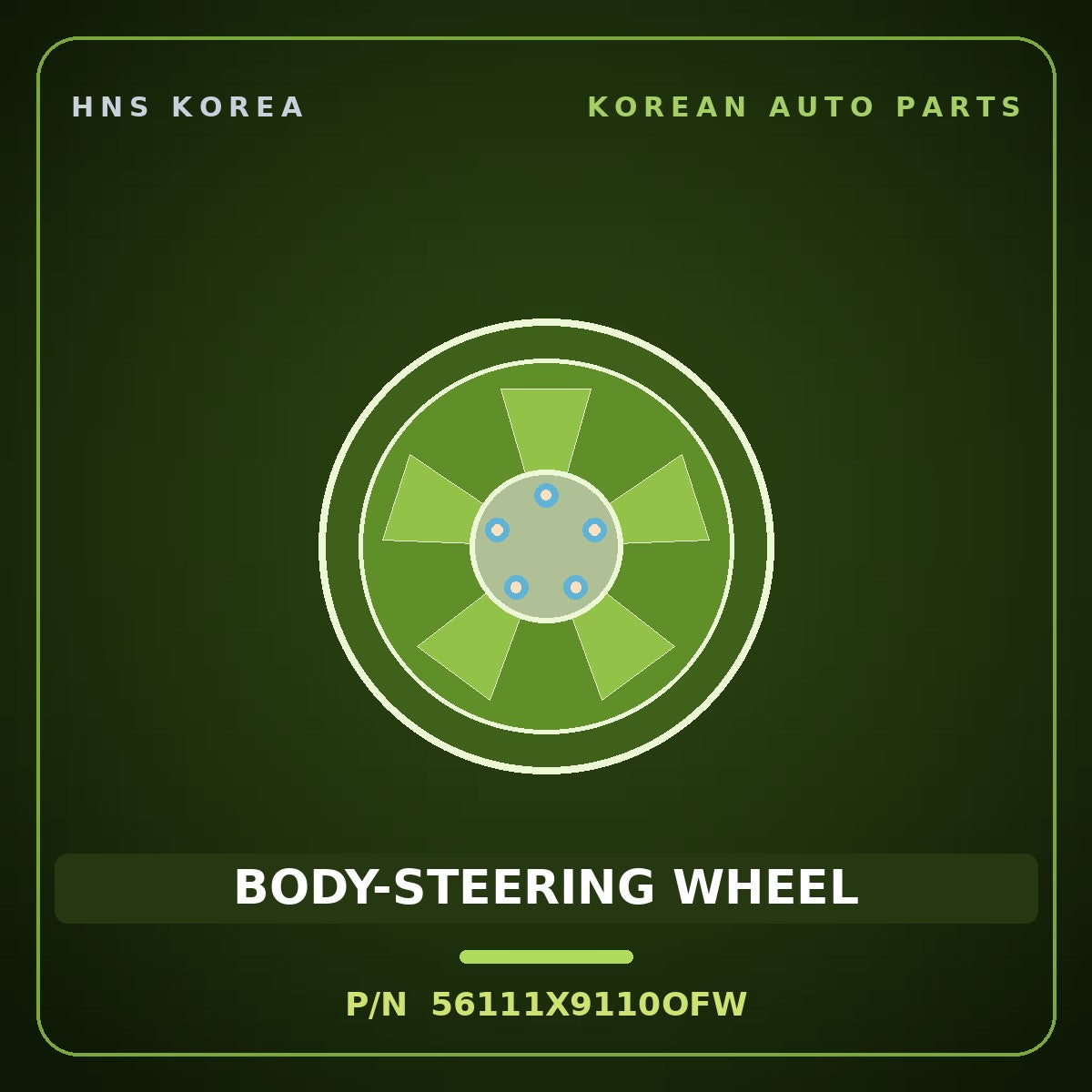 Genuine Mobis BODY-STEERING WHEEL 56111X9110OFW for EV5 2025 HNS Parts Korea