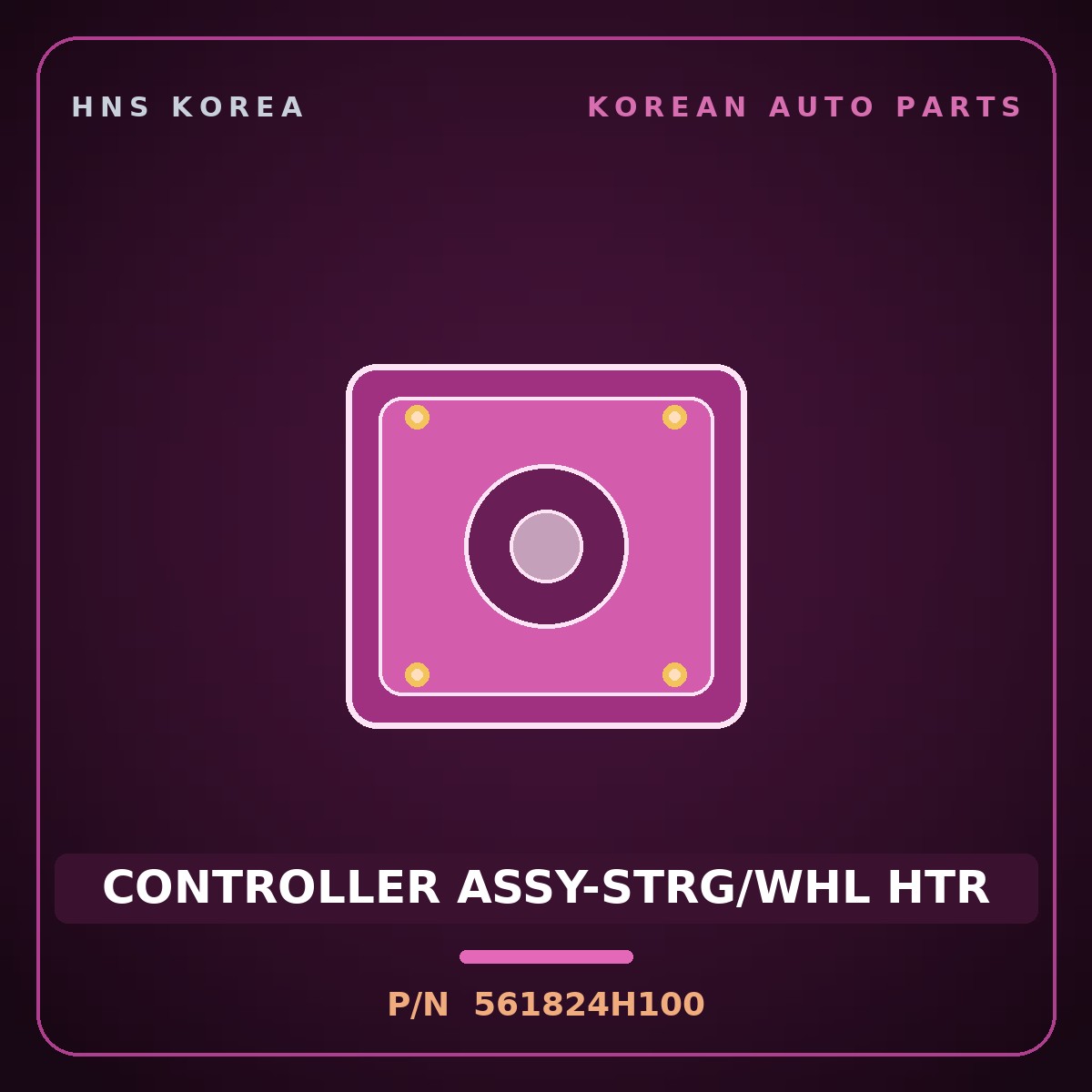 Genuine Mobis CONTROLLER ASSY-STRG/WHL HTR 561824H100 for Grand Starex 2007 HNS Parts Korea