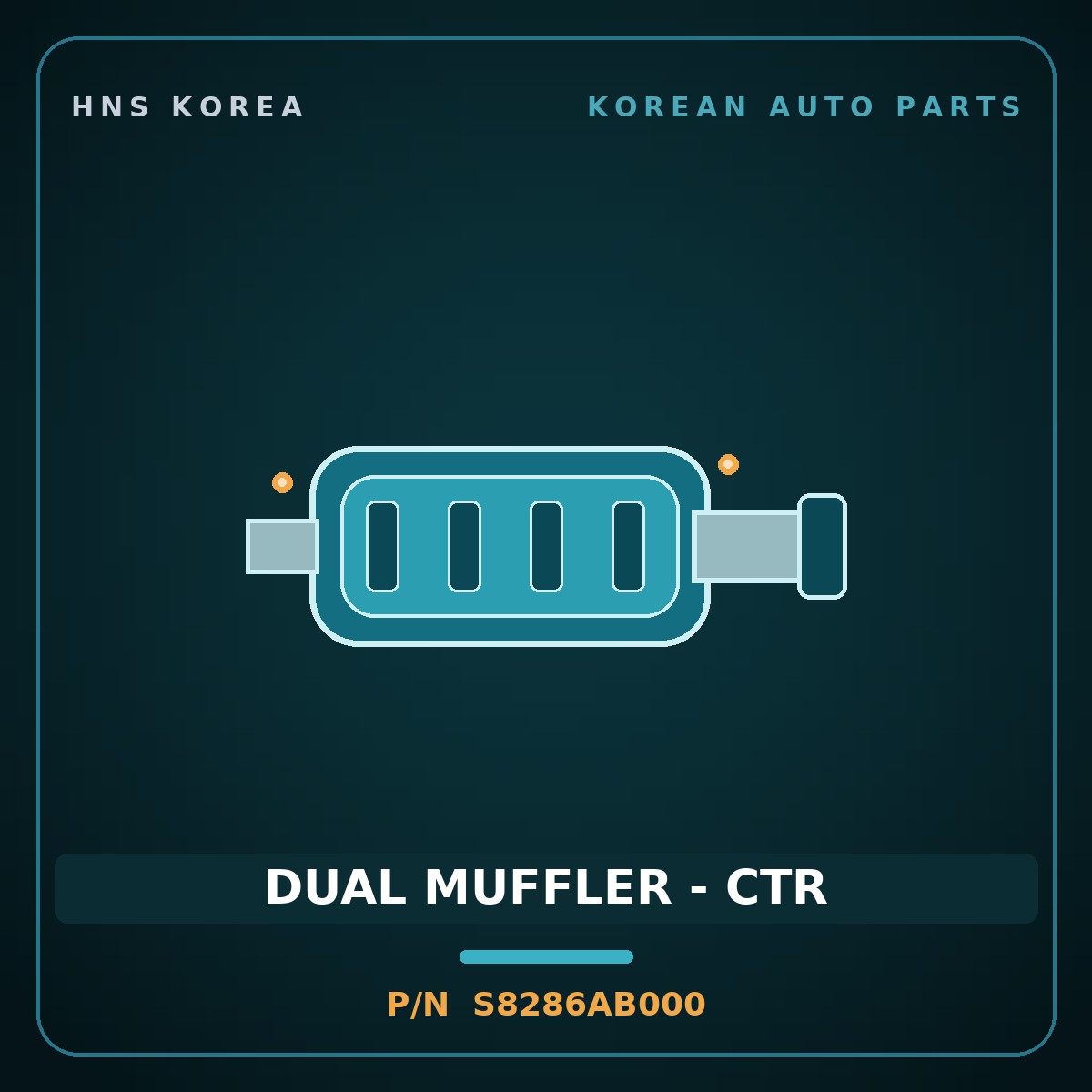 Genuine Mobis DUAL MUFFLER - CTR S8286AB000 for Palisade 2019 HNS Parts Korea