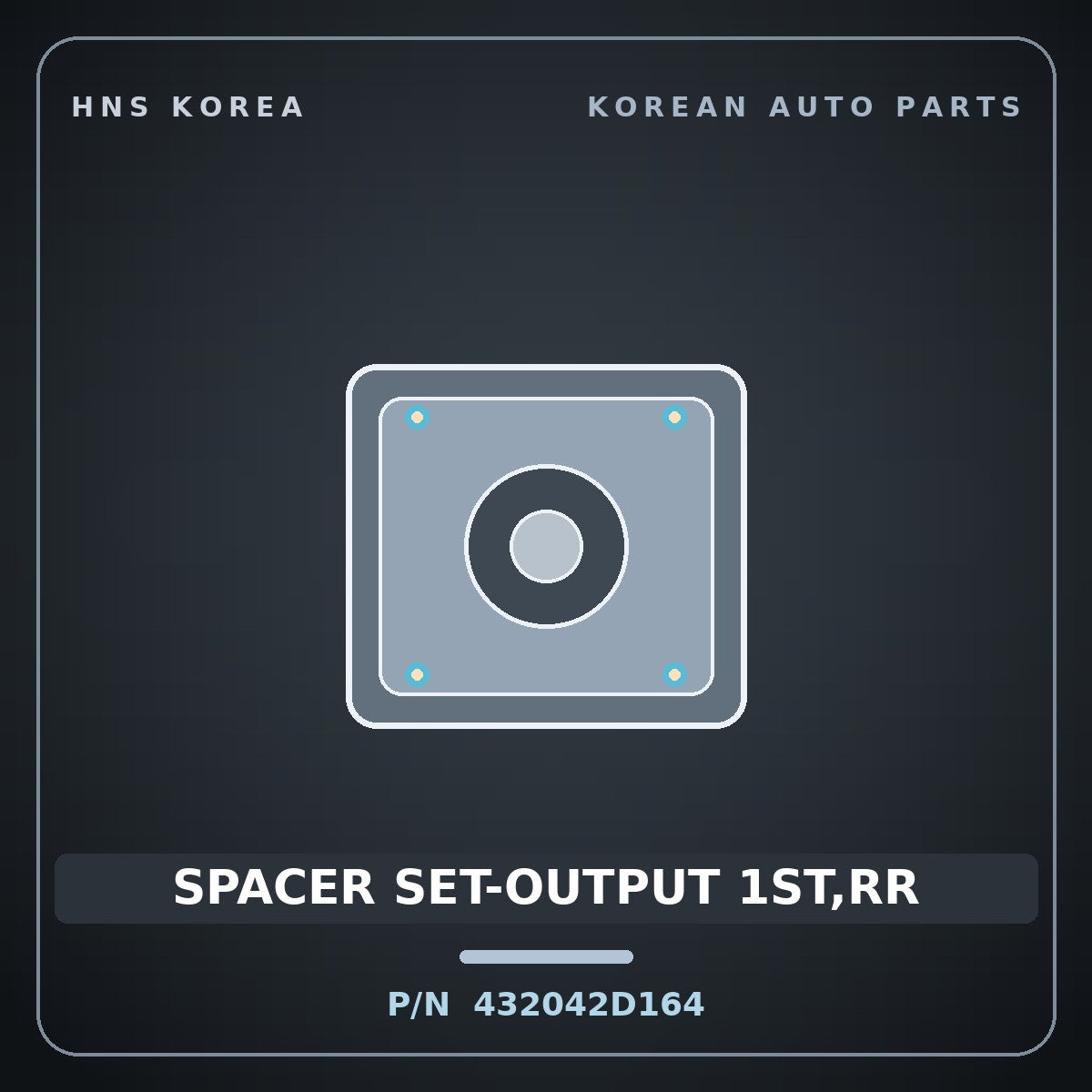 Genuine Mobis SPACER SET-OUTPUT 1ST,RR 432042D164 for Elantra 2019 HNS Parts Korea