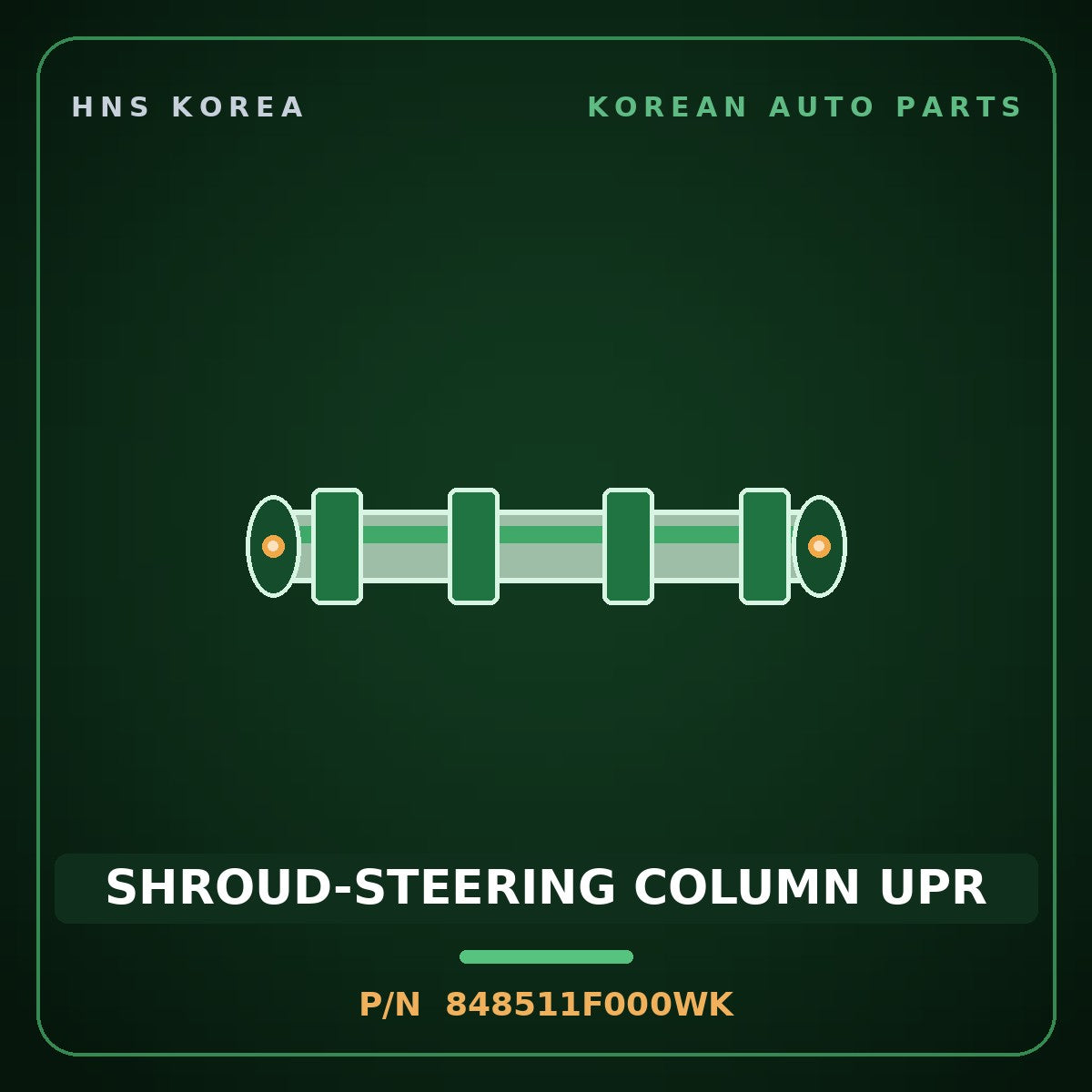 Genuine Mobis SHROUD-STEERING COLUMN UPR 848511F000WK for Sportage 2006 HNS Parts Korea