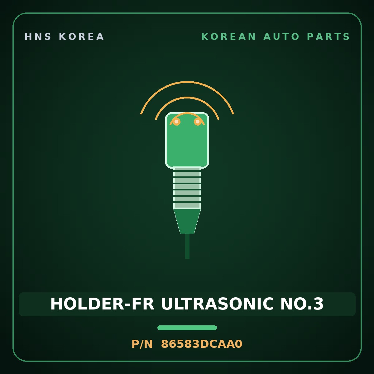 Genuine Mobis HOLDER-FR ULTRASONIC NO.3 86583DCAA0 for GV90 2026 HNS Parts Korea