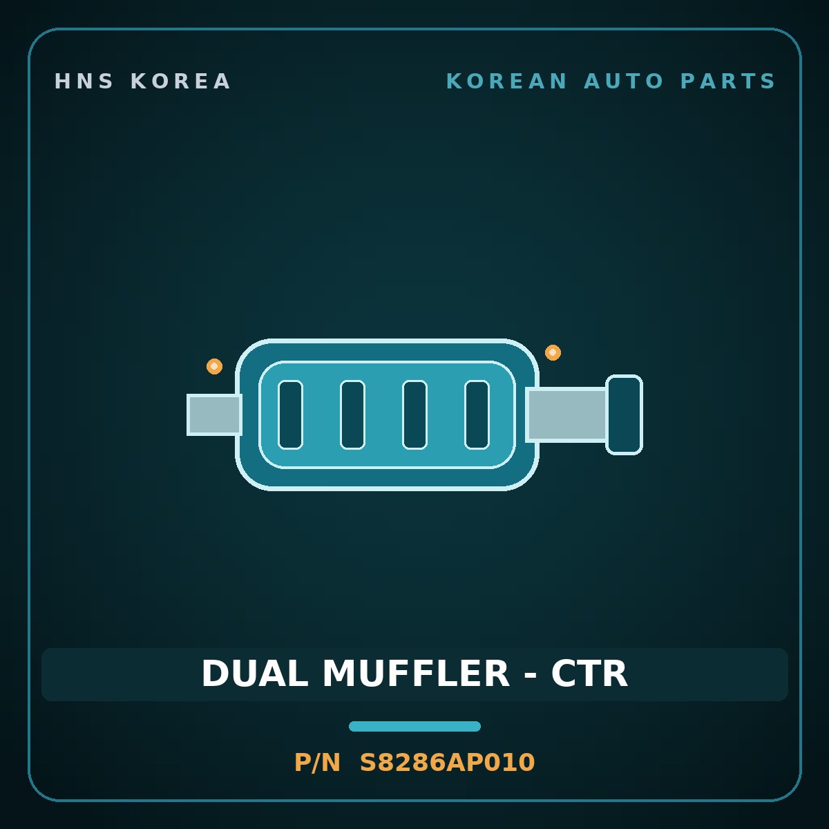 Genuine Mobis DUAL MUFFLER - CTR S8286AP010 for Palisade 2019 HNS Parts Korea