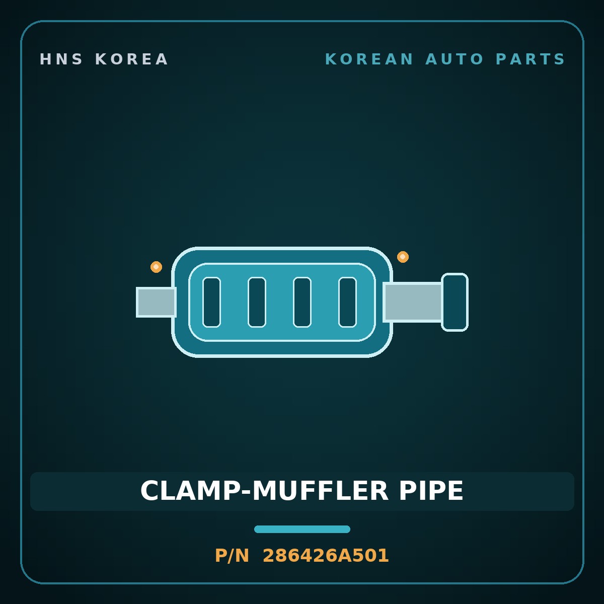 Genuine Mobis CLAMP-MUFFLER PIPE 286426A501 for 5-Ton Truck 1997 HNS Parts Korea
