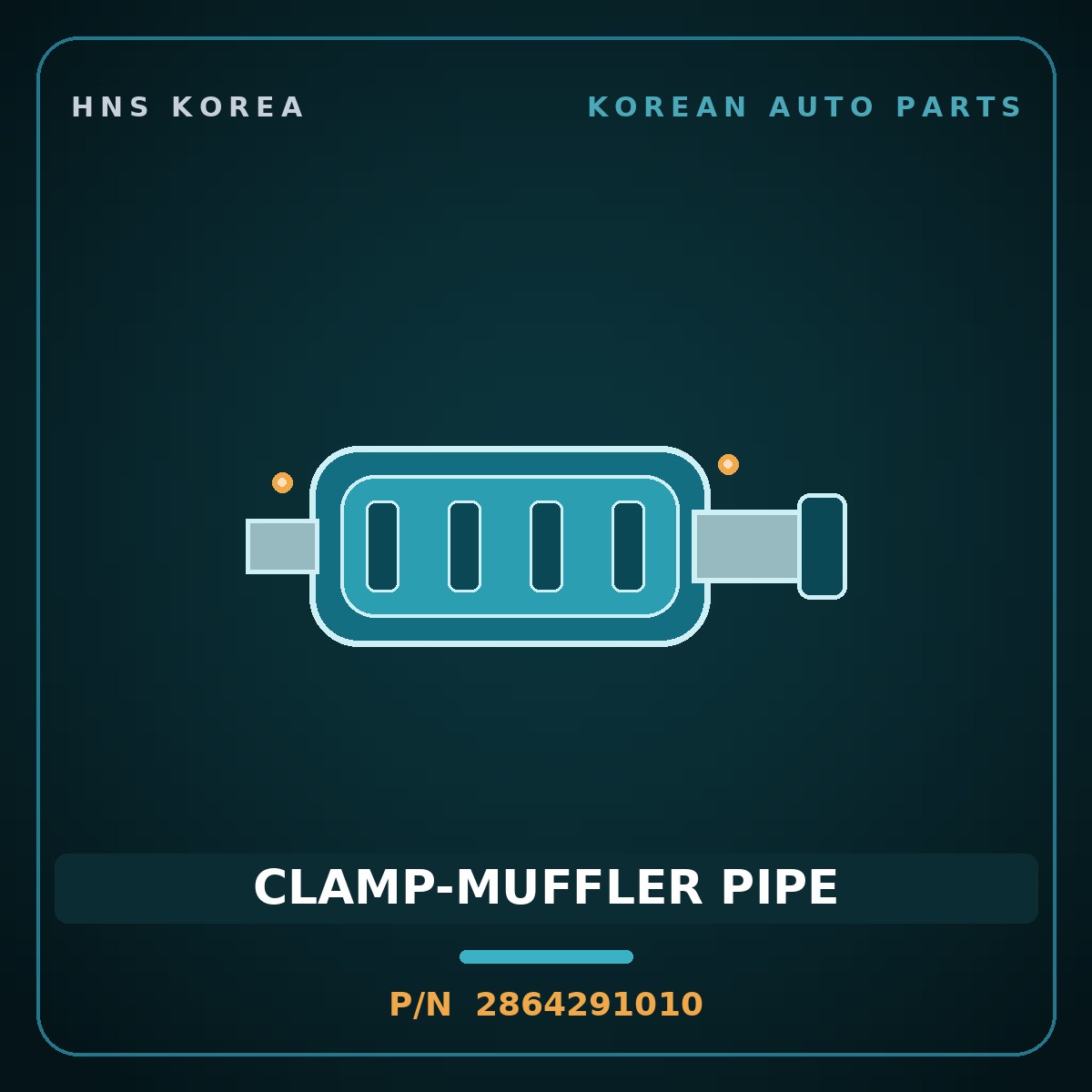 Genuine Mobis CLAMP-MUFFLER PIPE 2864291010 for 5-Ton Truck 1997 HNS Parts Korea