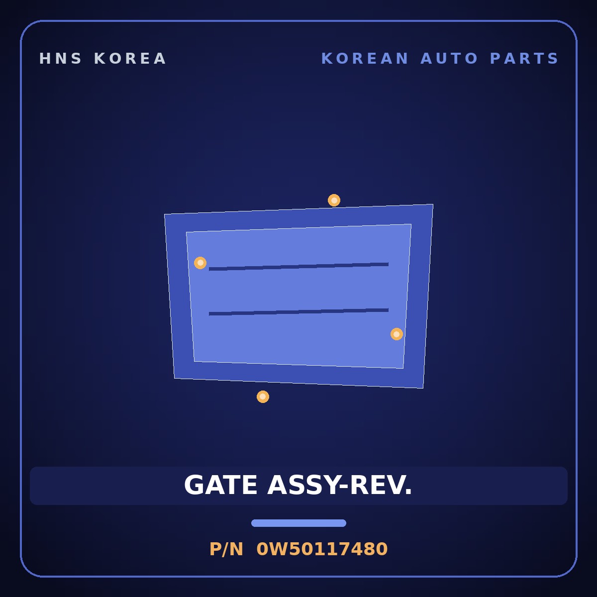 Genuine Mobis GATE ASSY-REV. 0W50117480 for Power Combi 1995 HNS Parts Korea