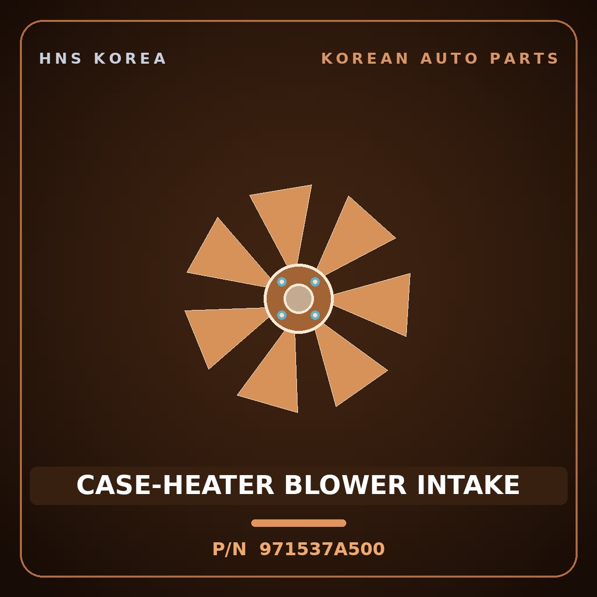 Genuine Mobis CASE-HEATER BLOWER INTAKE 971537A500 for 11-Ton Truck 1997 HNS Parts Korea