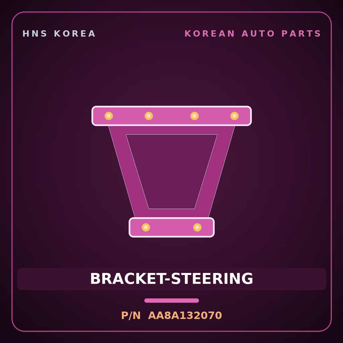 Genuine Mobis BRACKET-STEERING AA8A132070 for Power Combi 1998 HNS Parts Korea