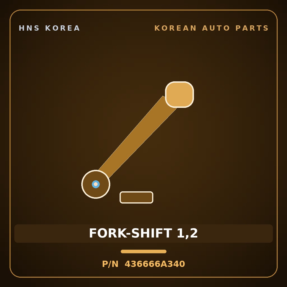 Genuine Mobis FORK-SHIFT 1,2 436666A340 for 5-Ton Truck 1995 HNS Parts Korea