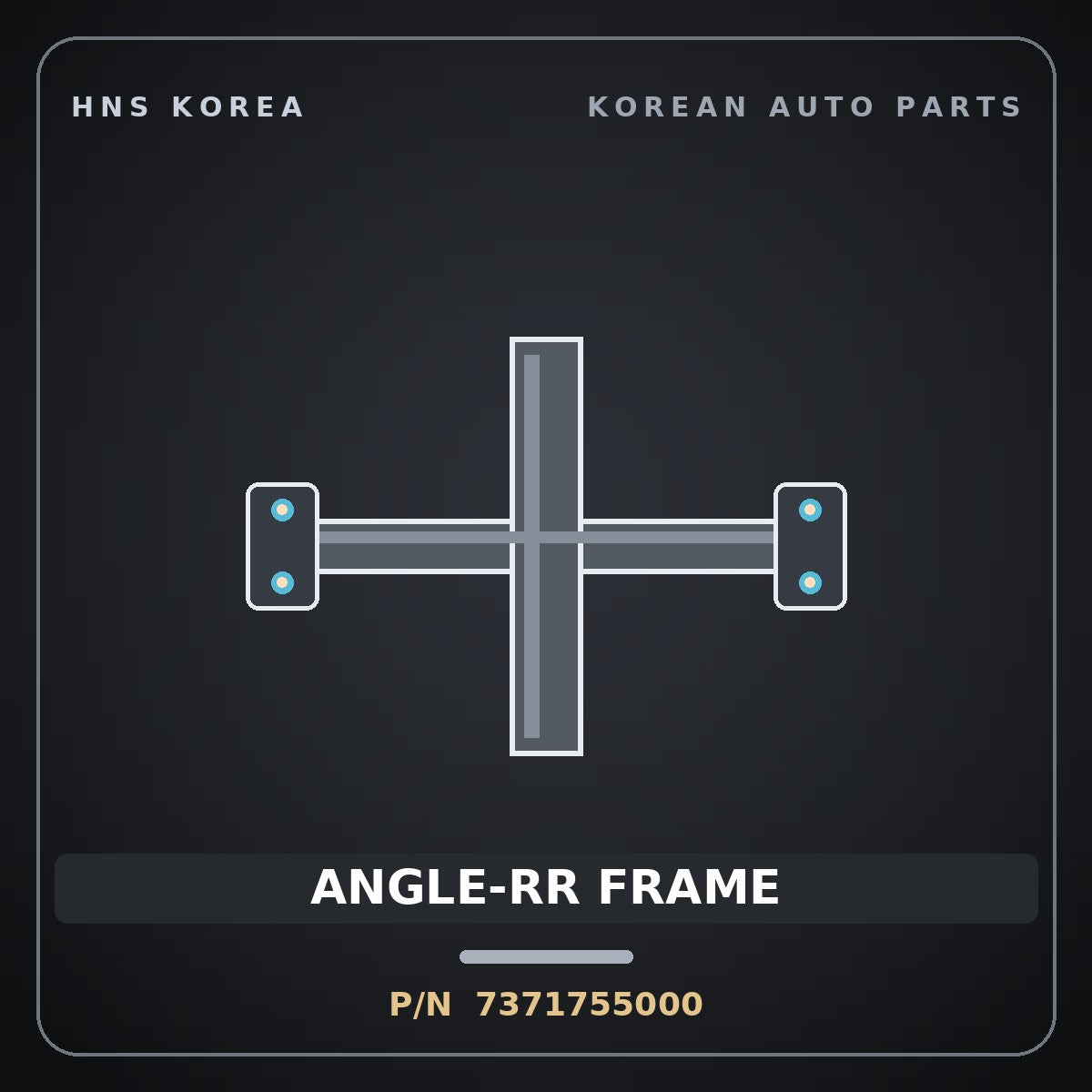 Genuine Mobis ANGLE-RR FRAME 7371755000 for Aero Town 1998 HNS Parts Korea