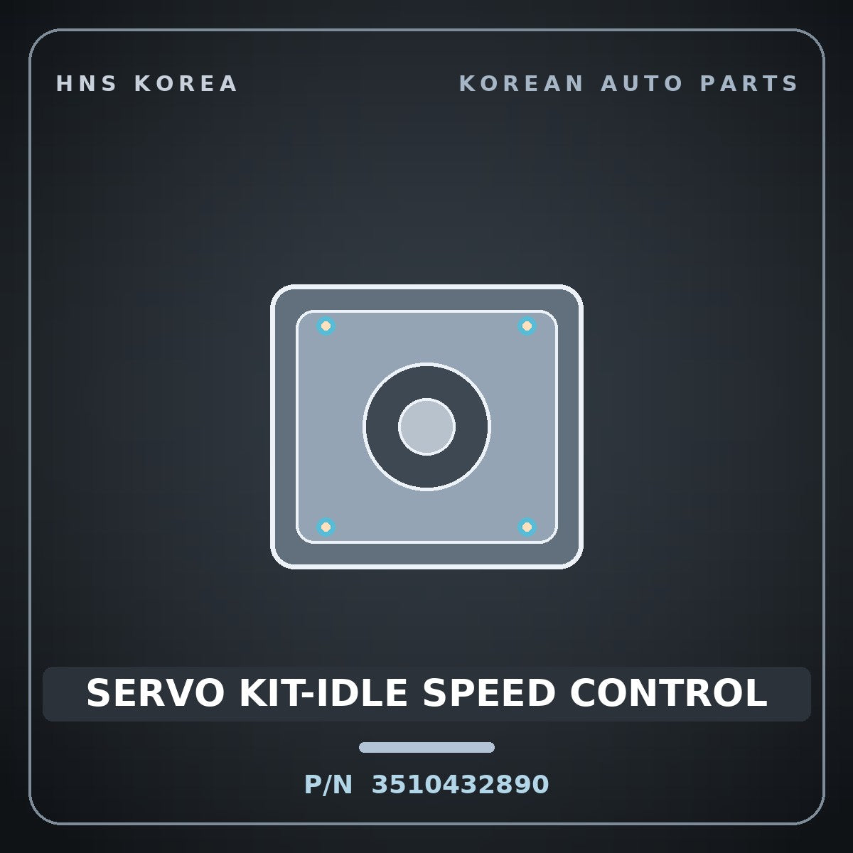 Genuine Mobis SERVO KIT-IDLE SPEED CONTROL 3510432890 for Grand Starex 1997 HNS Parts Korea