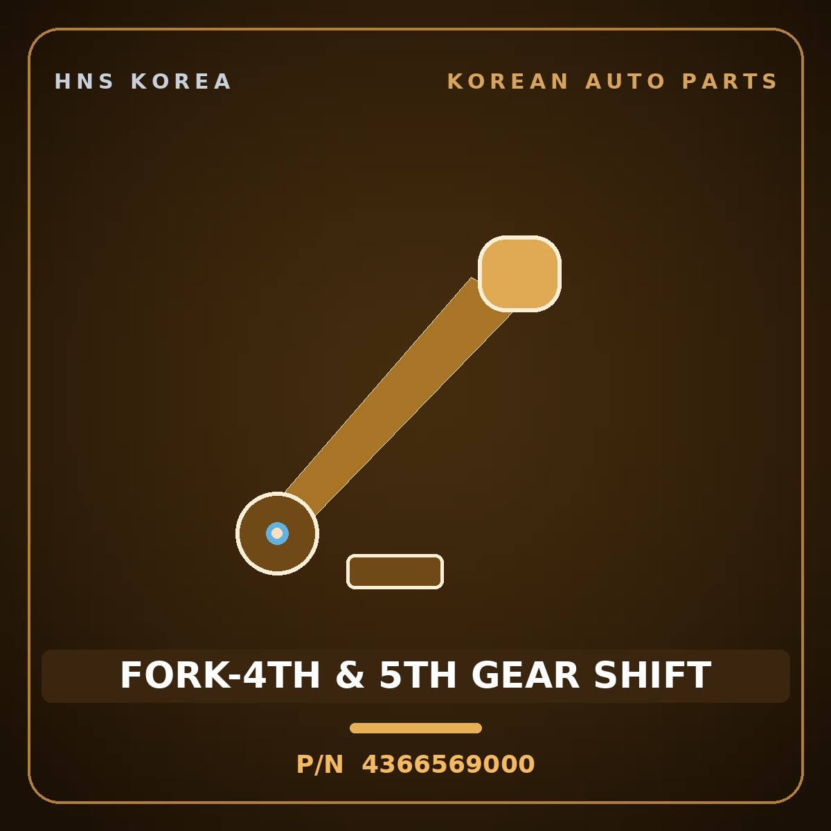 Genuine Mobis FORK-4TH & 5TH GEAR SHIFT 4366569000 for 8-Ton Truck 1997 HNS Parts Korea