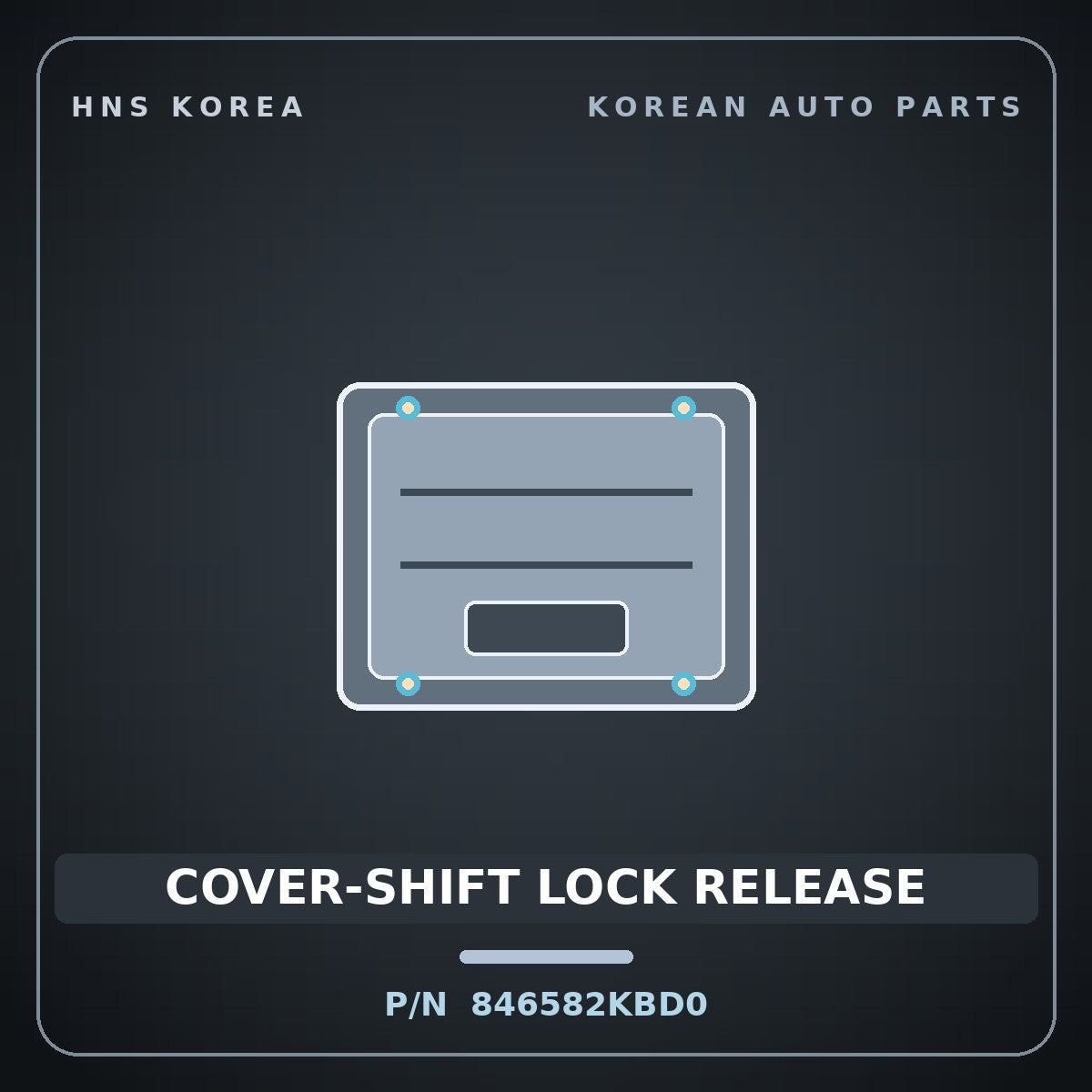 Genuine Mobis COVER-SHIFT LOCK RELEASE 846582KBD0 for Soul 2012 HNS Parts Korea