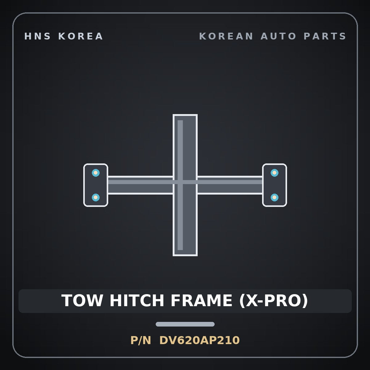 Genuine Mobis TOW HITCH FRAME (X-PRO) DV620AP210 for Tasman 2024 HNS Parts Korea
