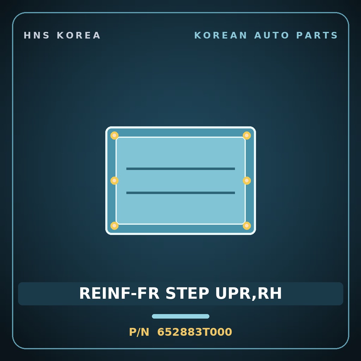 Genuine Mobis REINF-FR STEP UPR,RH 652883T000 for Equus 2011 HNS Parts Korea