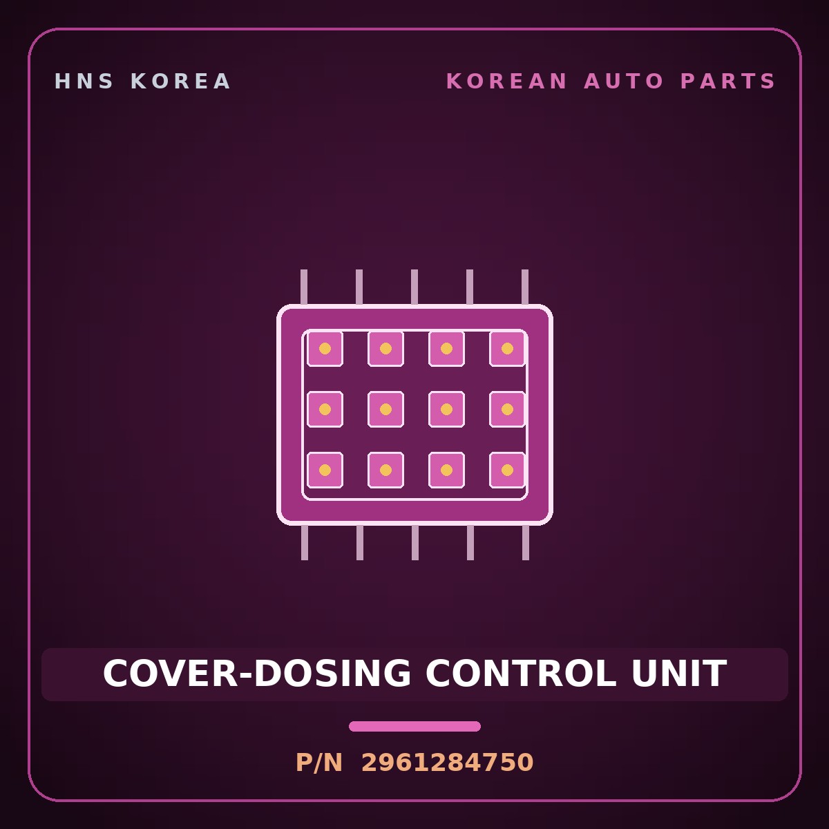 Genuine Mobis COVER-DOSING CONTROL UNIT 2961284750 for Trago 2013 HNS Parts Korea
