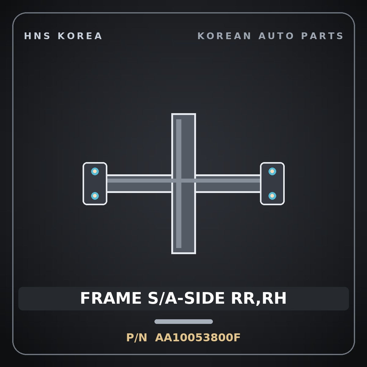 Genuine Mobis FRAME S/A-SIDE RR,RH AA10053800F for Towner 2000 HNS Parts Korea