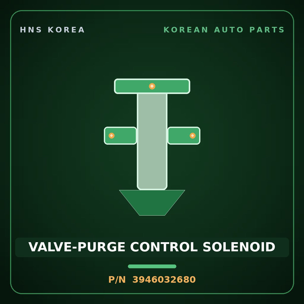 Genuine Mobis VALVE-PURGE CONTROL SOLENOID 3946032680 for Atos 1995 HNS Parts Korea