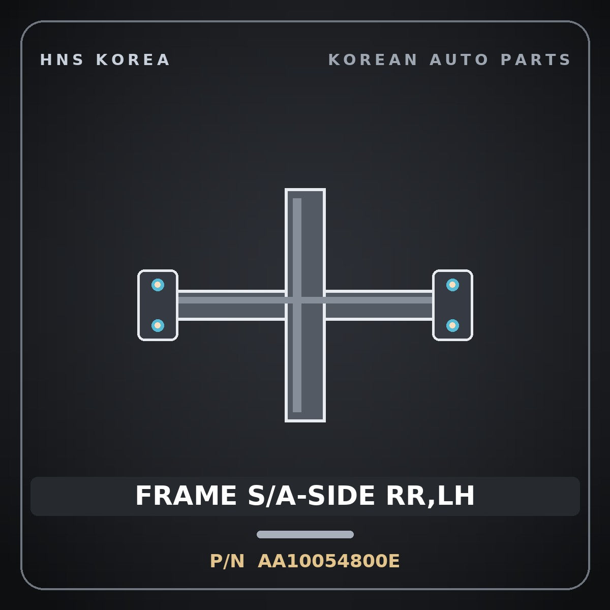 Genuine Mobis FRAME S/A-SIDE RR,LH AA10054800E for Towner 2000 HNS Parts Korea