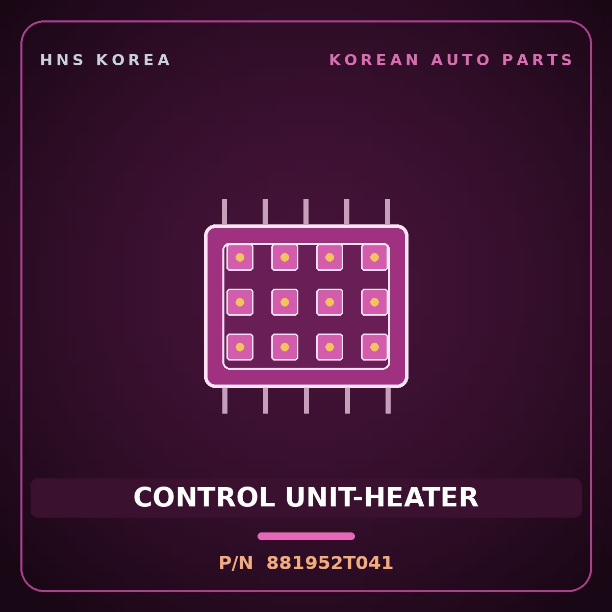 Genuine Mobis CONTROL UNIT-HEATER 881952T041 for K5 2011 HNS Parts Korea