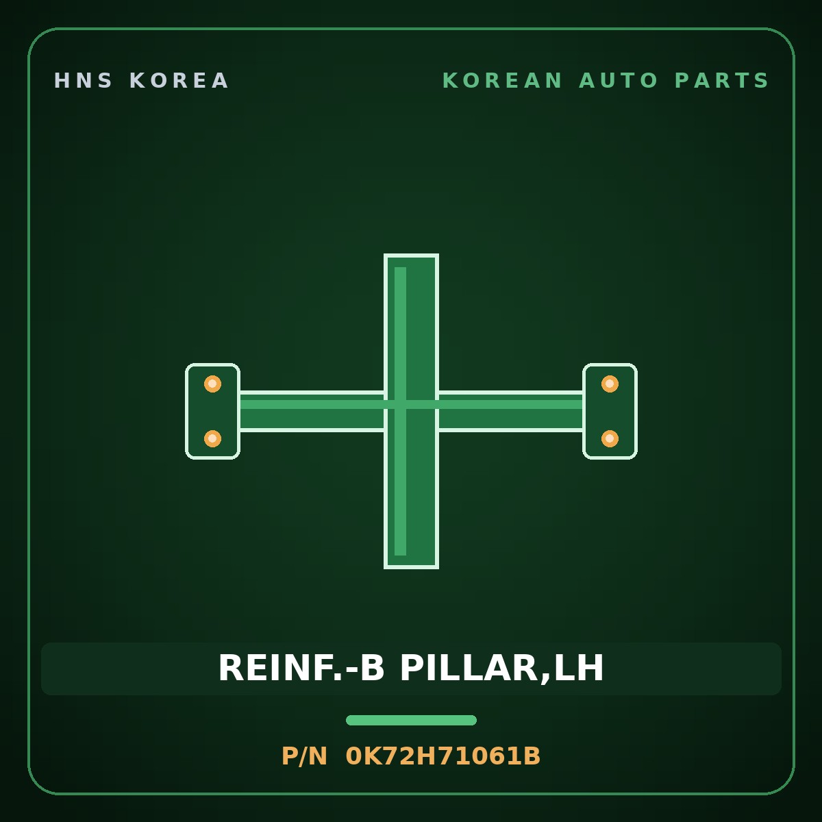 Genuine Mobis REINF.-B PILLAR,LH 0K72H71061B for Bongo 1996 HNS Parts Korea