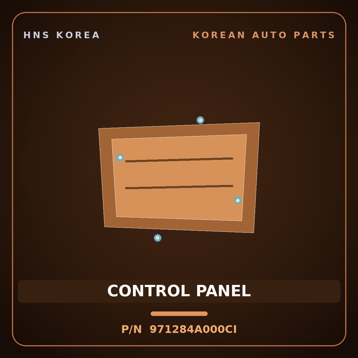 Genuine Mobis CONTROL PANEL 971284A000CI for Grand Starex 1997 HNS Parts Korea
