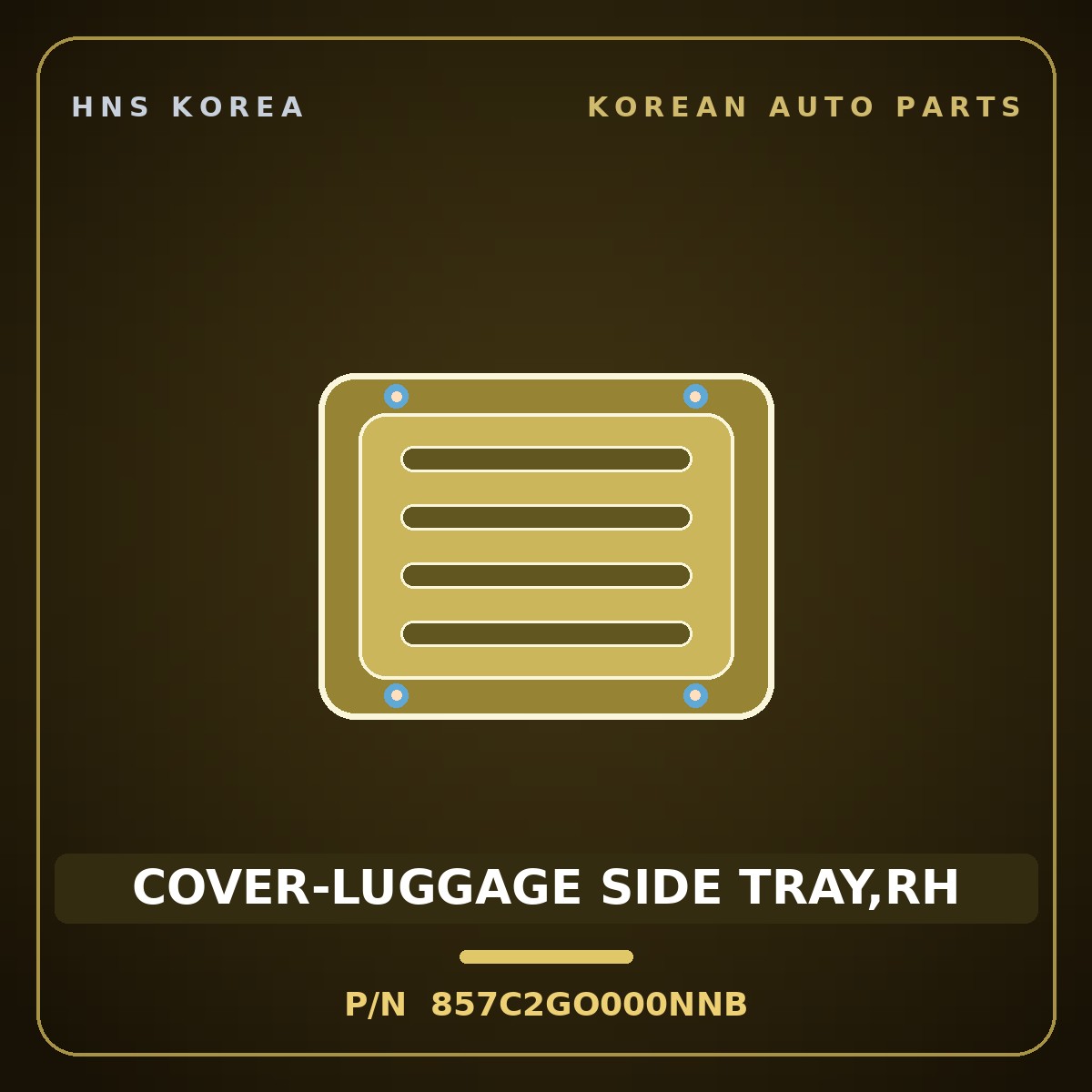 Genuine Mobis COVER-LUGGAGE SIDE TRAY,RH 857C2GO000NNB for IONIQ 2024 HNS Parts Korea