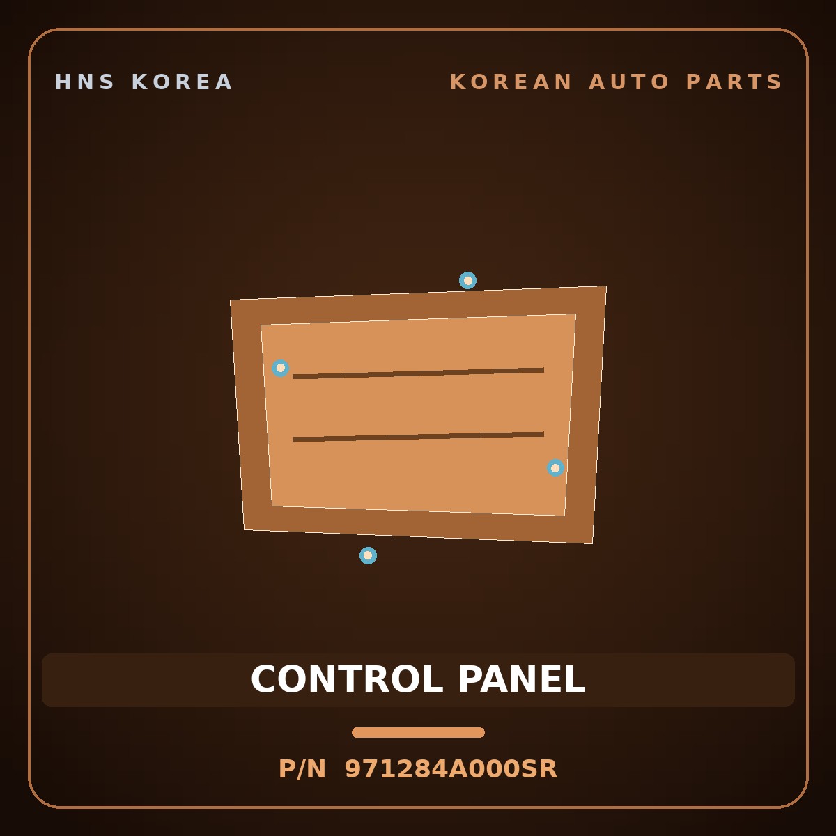 Genuine Mobis CONTROL PANEL 971284A000SR for Grand Starex 1997 HNS Parts Korea
