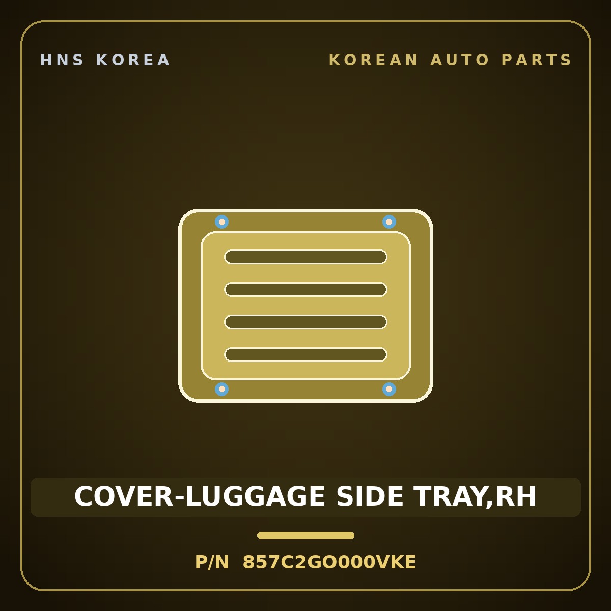 Genuine Mobis COVER-LUGGAGE SIDE TRAY,RH 857C2GO000VKE for IONIQ 2024 HNS Parts Korea