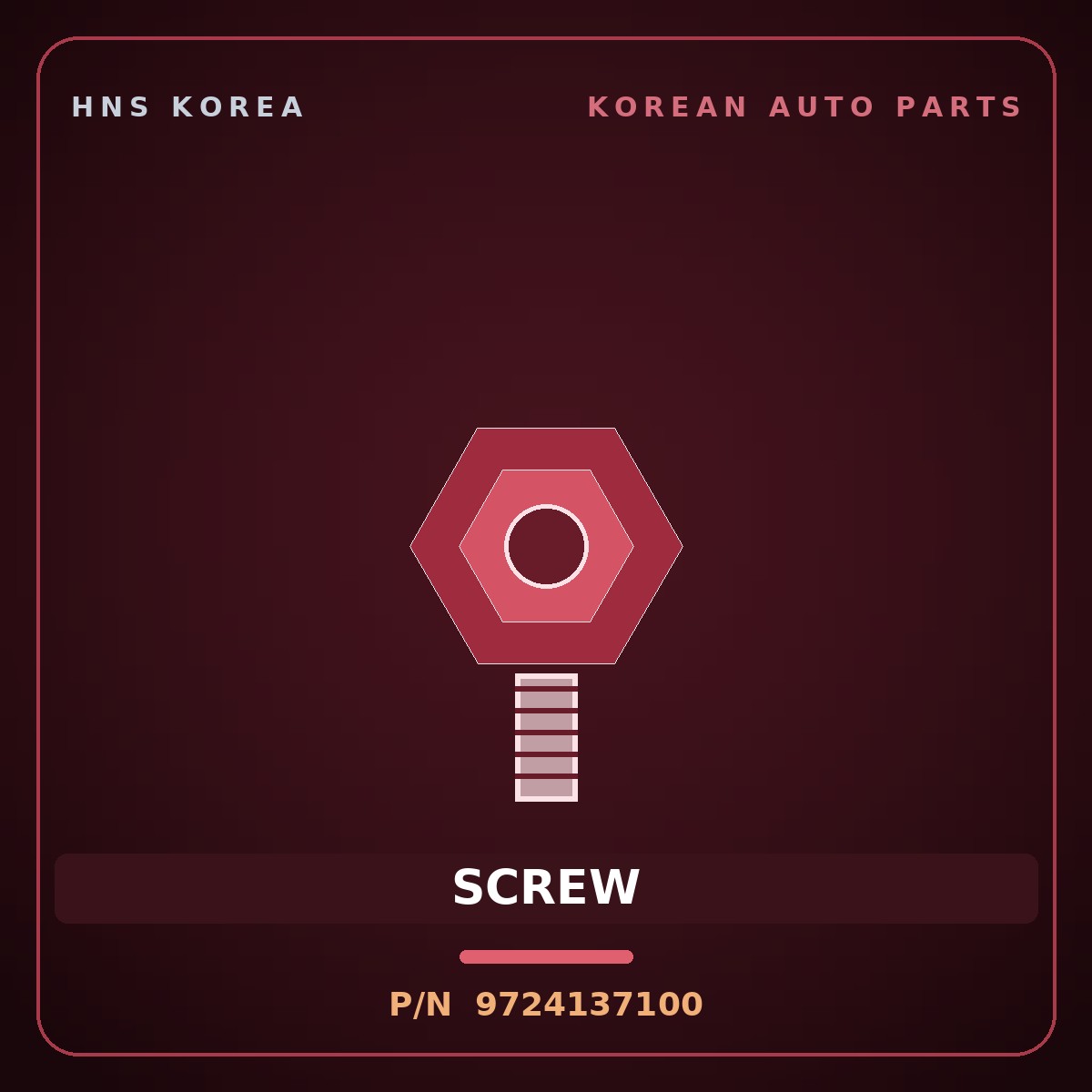 Genuine Mobis SCREW 9724137100 for Equus 2006 HNS Parts Korea