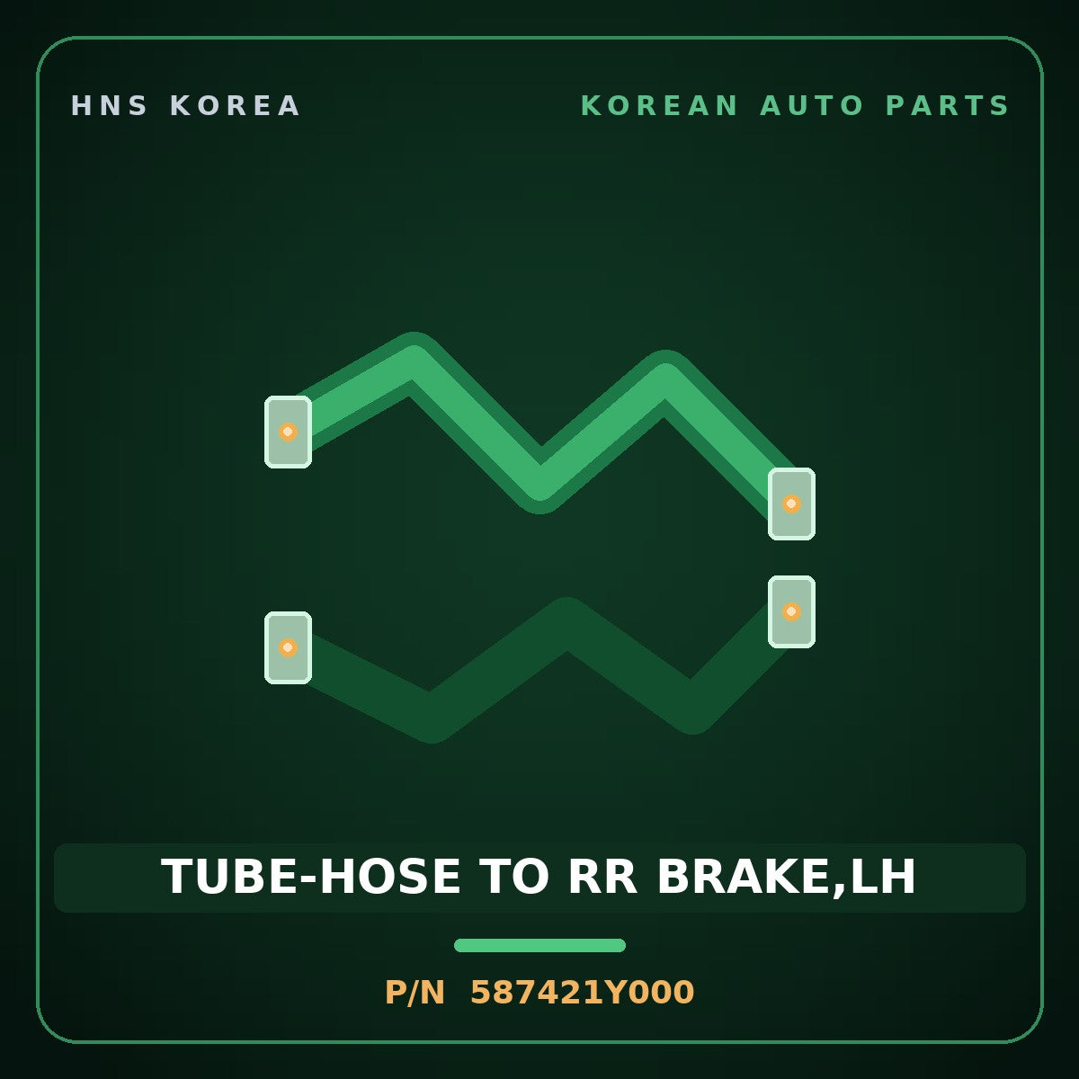 Genuine Mobis TUBE-HOSE TO RR BRAKE,LH 587421Y000 for Morning 2011 HNS Parts Korea