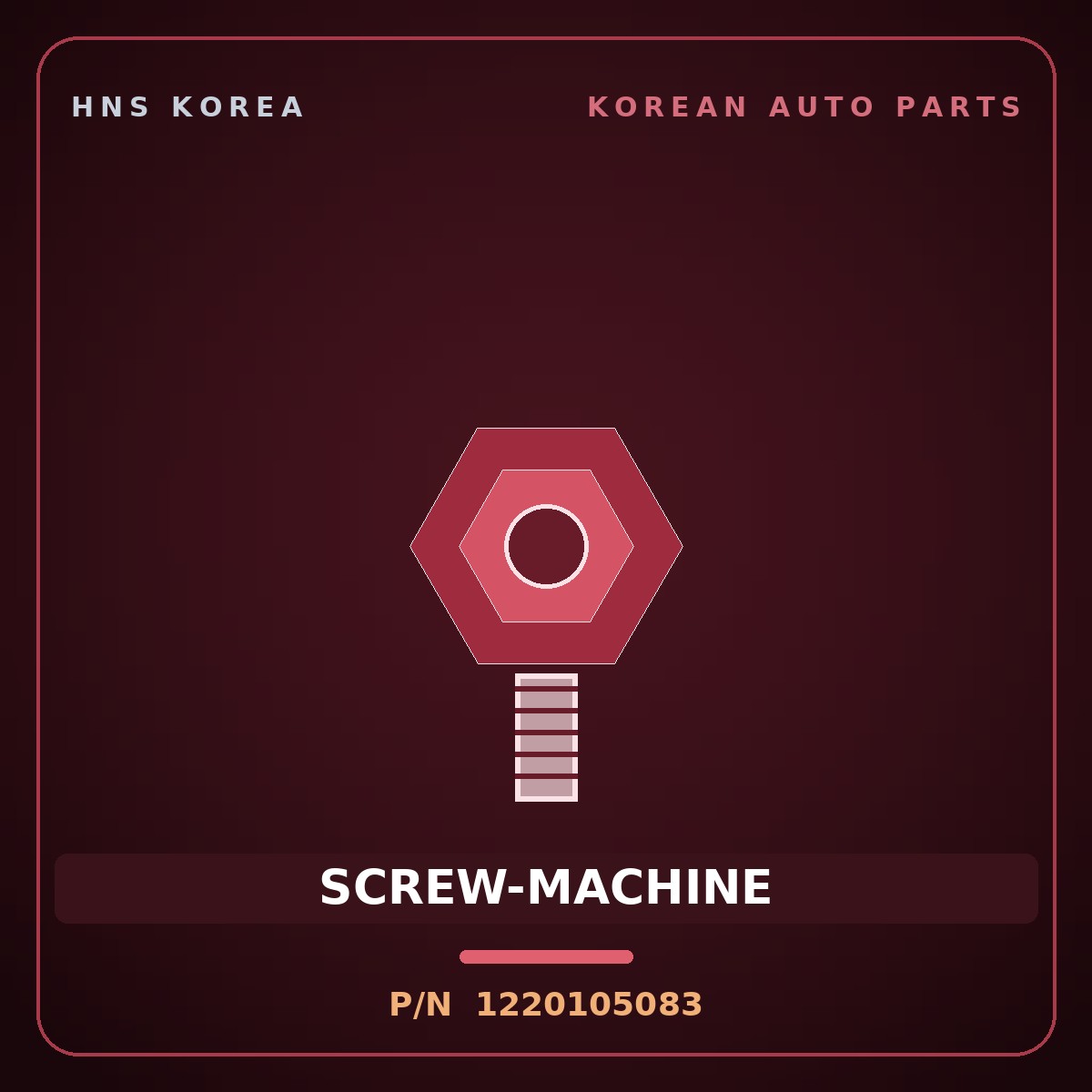 Genuine Mobis SCREW-MACHINE 1220105083 for Equus 2008 HNS Parts Korea