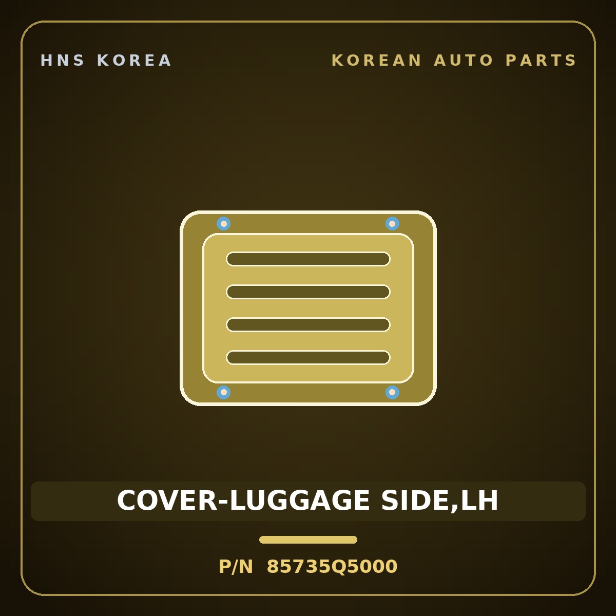 Genuine Mobis COVER-LUGGAGE SIDE,LH 85735Q5000 for Seltos 2019 HNS Parts Korea