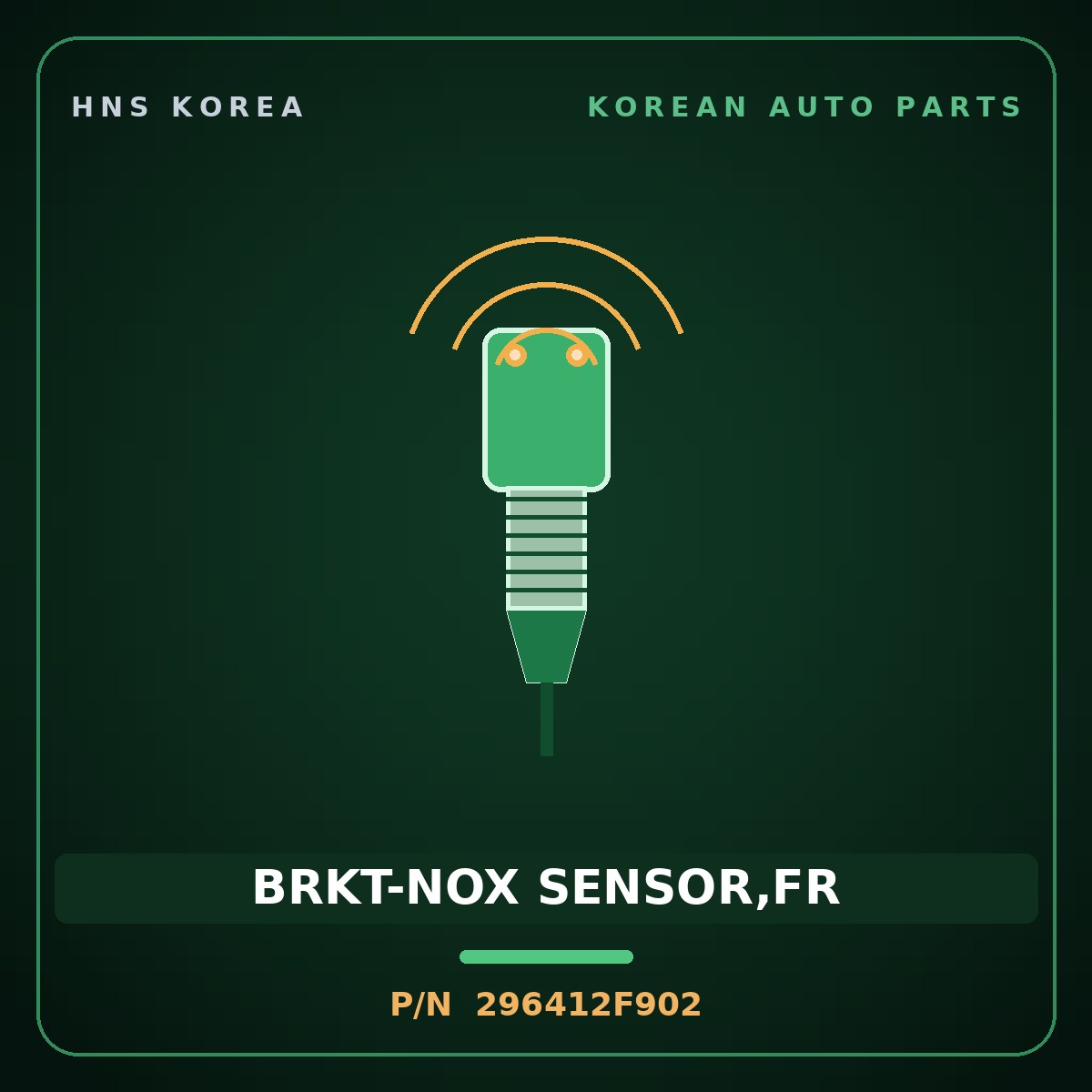 Genuine Mobis BRKT-NOX SENSOR,FR 296412F902 for Palisade 2019 HNS Parts Korea
