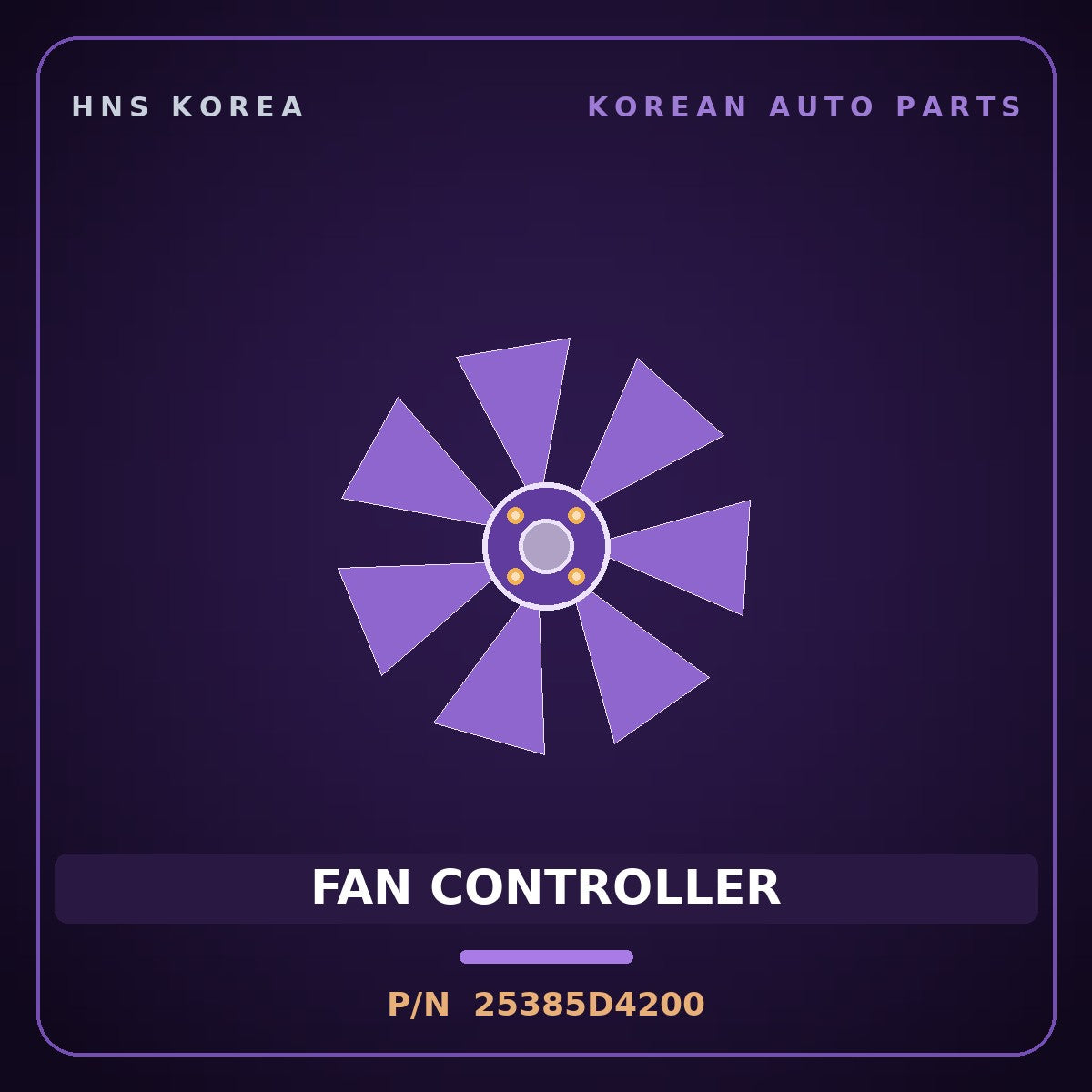 Genuine Mobis FAN CONTROLLER 25385D4200 for K5 2016 HNS Parts Korea