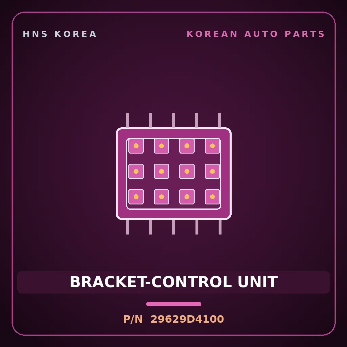 Genuine Mobis BRACKET-CONTROL UNIT 29629D4100 for K5 2016 HNS Parts Korea
