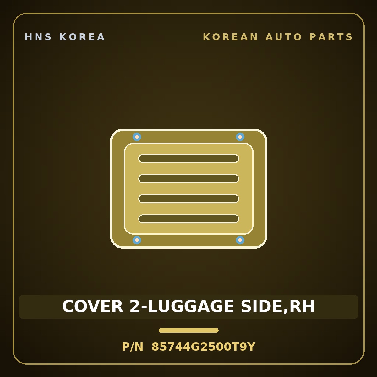 Genuine Mobis COVER 2-LUGGAGE SIDE,RH 85744G2500T9Y for IONIQ 2016 HNS Parts Korea