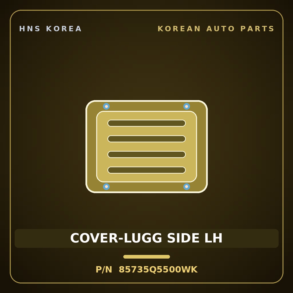 Genuine Mobis COVER-LUGG SIDE LH 85735Q5500WK for Seltos 2023 HNS Parts Korea