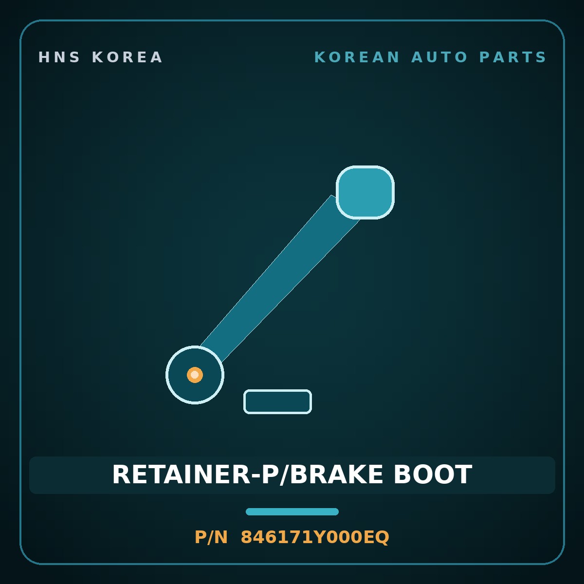 Genuine Mobis RETAINER-P/BRAKE BOOT 846171Y000EQ for Morning 2011 HNS Parts Korea