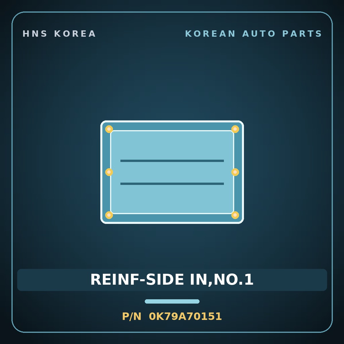 Genuine Mobis REINF-SIDE IN,NO.1 0K79A70151 for Bongo 1996 HNS Parts Korea