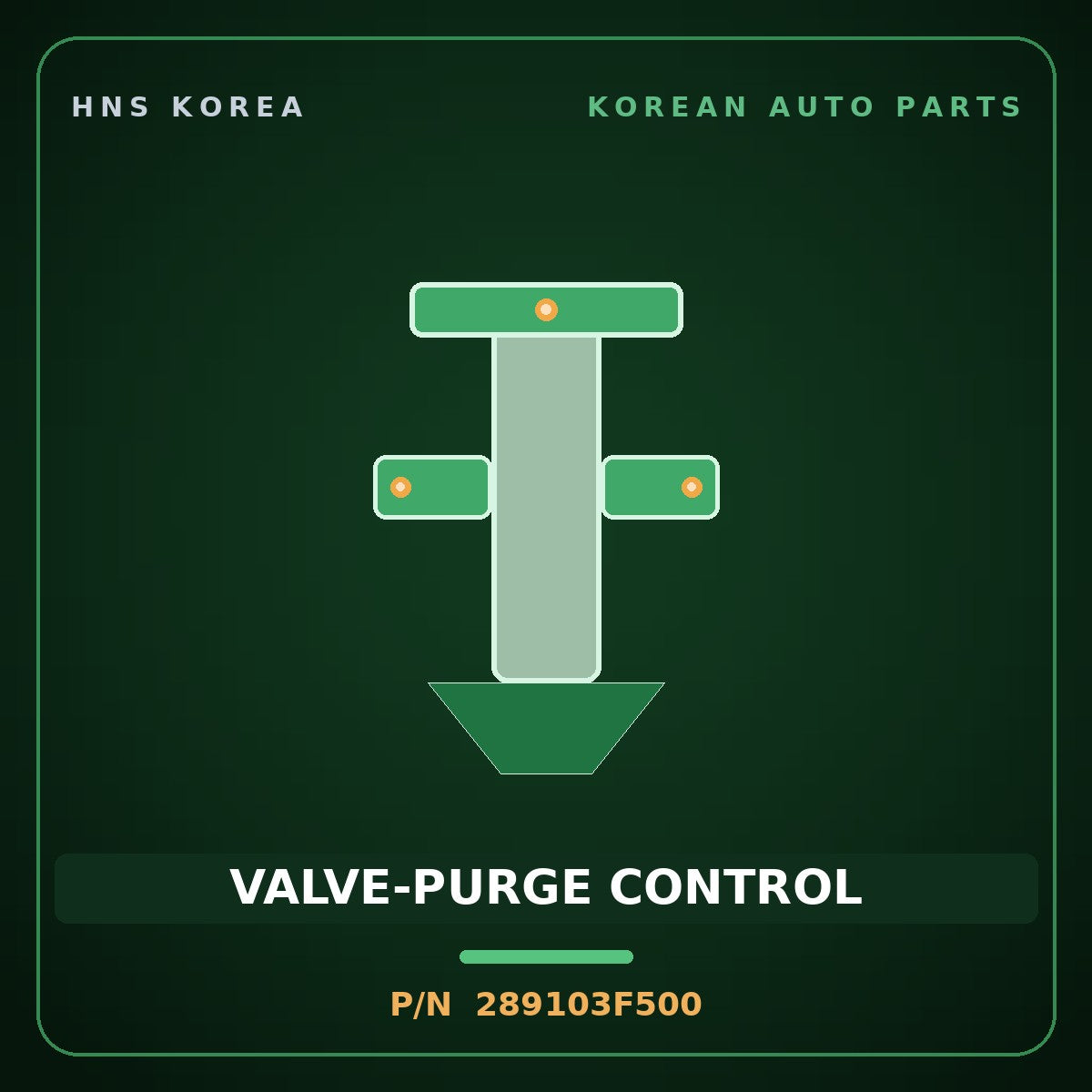 Genuine Mobis VALVE-PURGE CONTROL 289103F500 for Equus 2013 HNS Parts Korea