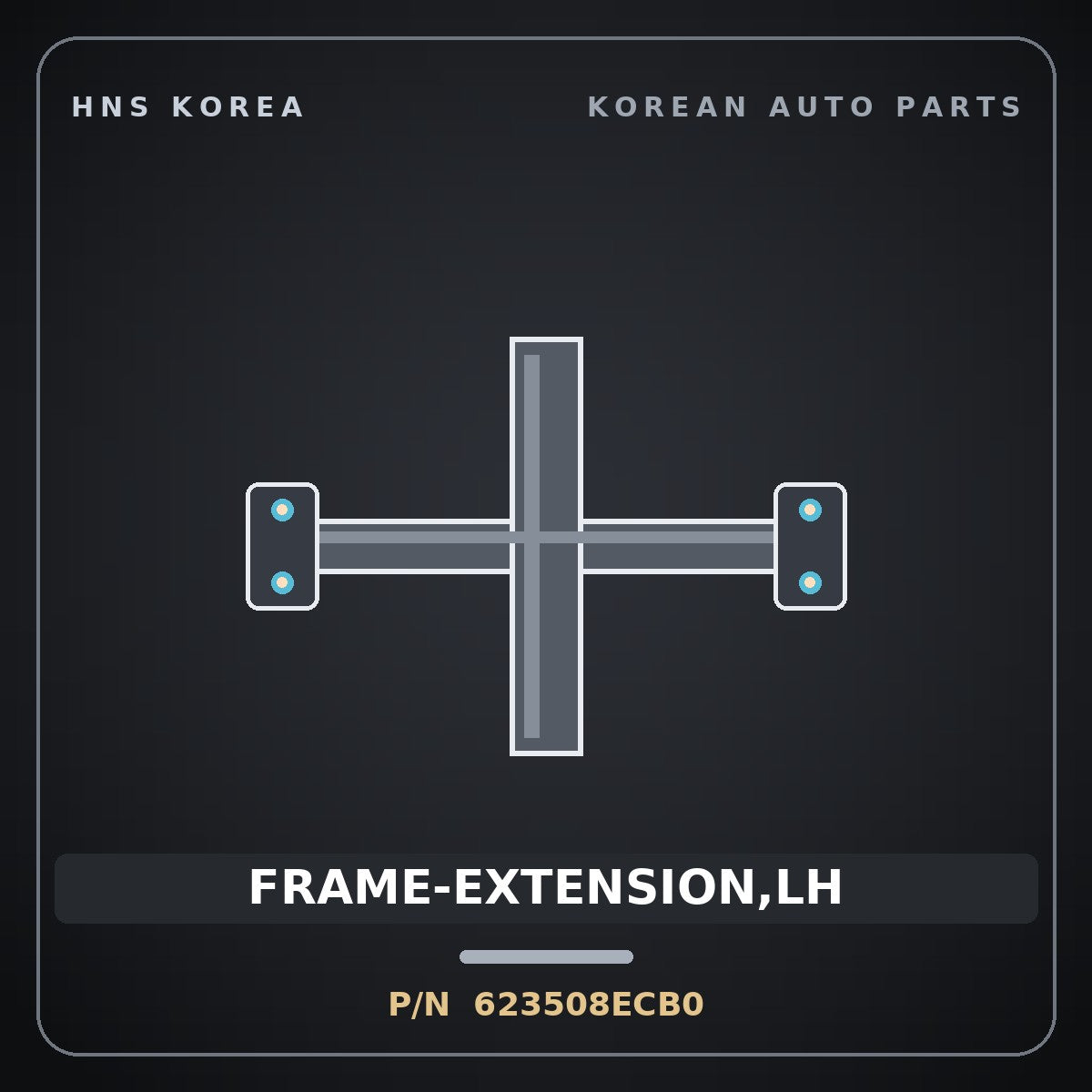 Genuine Mobis FRAME-EXTENSION,LH 623508ECB0 for Universe 2019 HNS Parts Korea