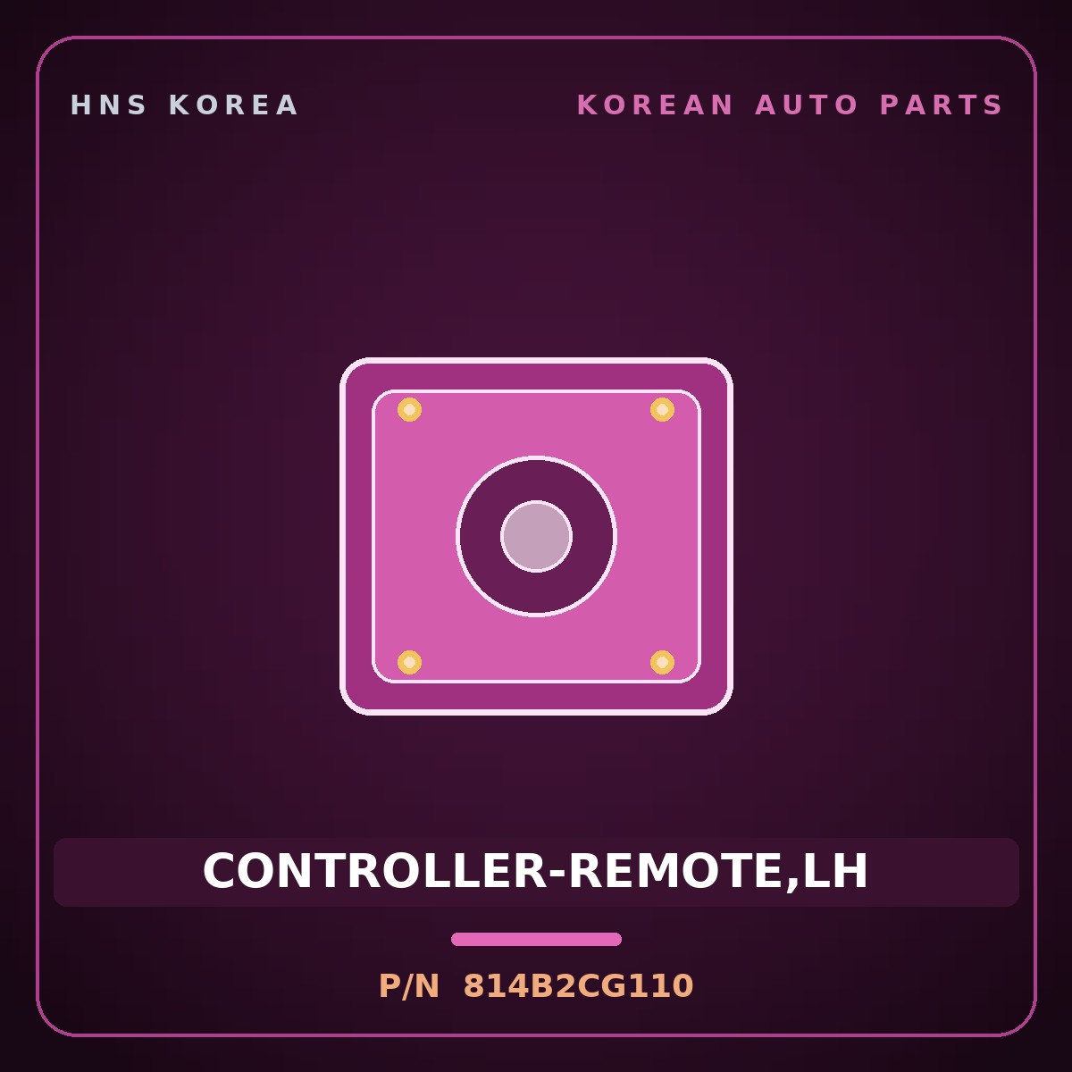 Genuine Mobis CONTROLLER-REMOTE,LH 814B2CG110 for Staria 2021 HNS Parts Korea