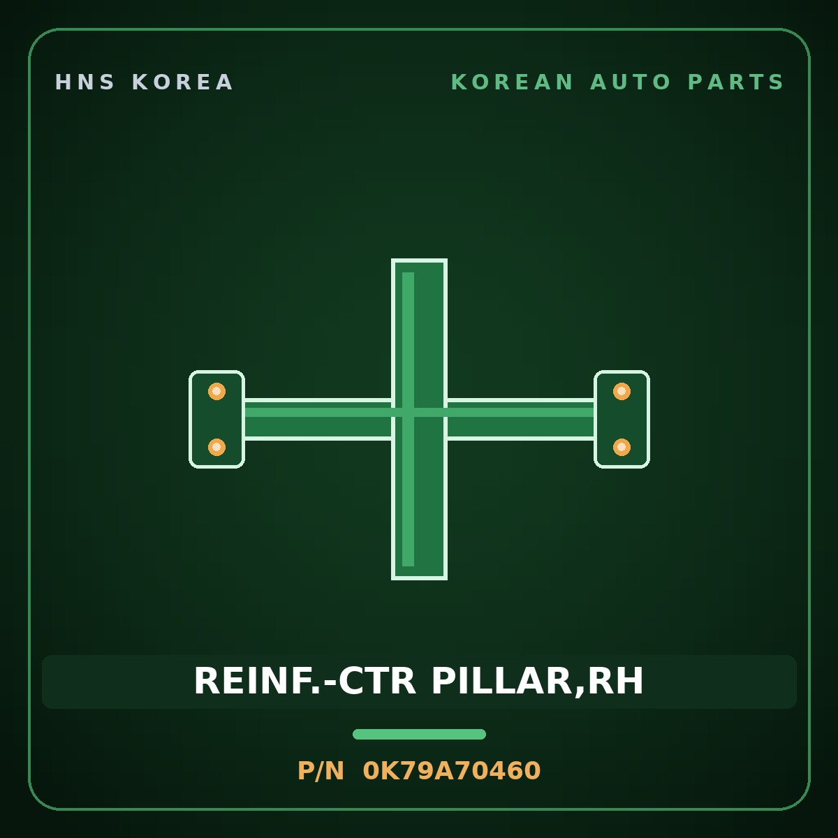 Genuine Mobis REINF.-CTR PILLAR,RH 0K79A70460 for Bongo 1996 HNS Parts Korea