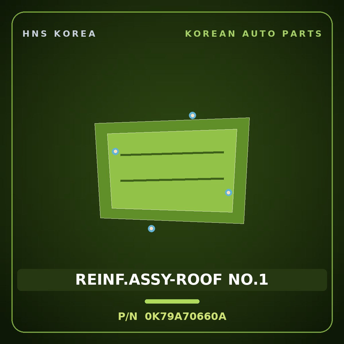 Genuine Mobis REINF.ASSY-ROOF NO.1 0K79A70660A for Bongo 1996 HNS Parts Korea